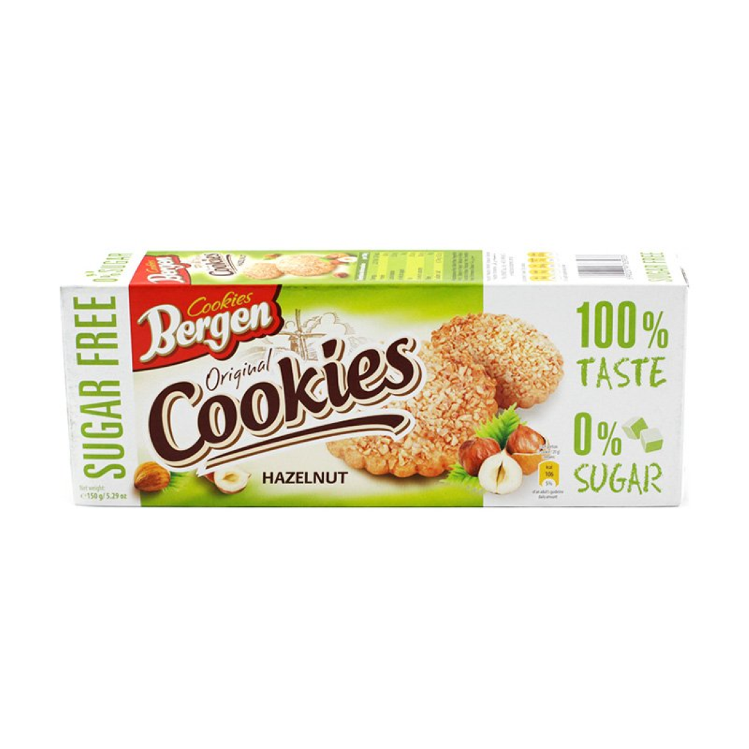 BERGEN S/FREE HAZELNUT COOKIES 150G